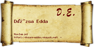 Dózsa Edda névjegykártya